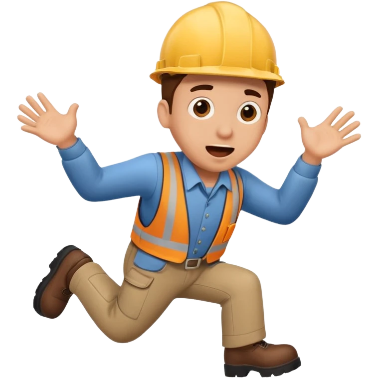 engineer tripping over emoji