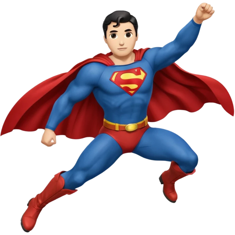 Superman with cape fluttering emoji