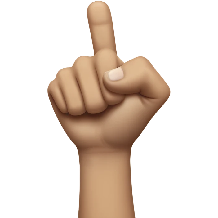 Thumb, pointer and middle finger up emoji