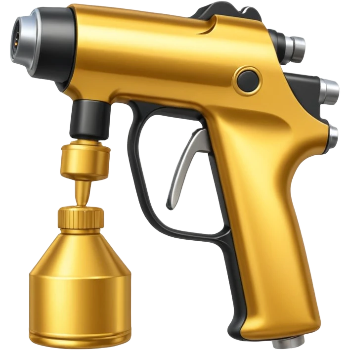 Golden Car paint Sprayer gun emoji