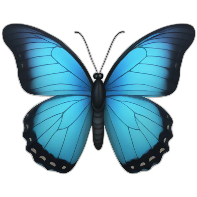 Blue butterfly emoji