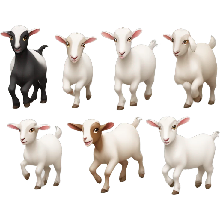 Goat line dancing emoji