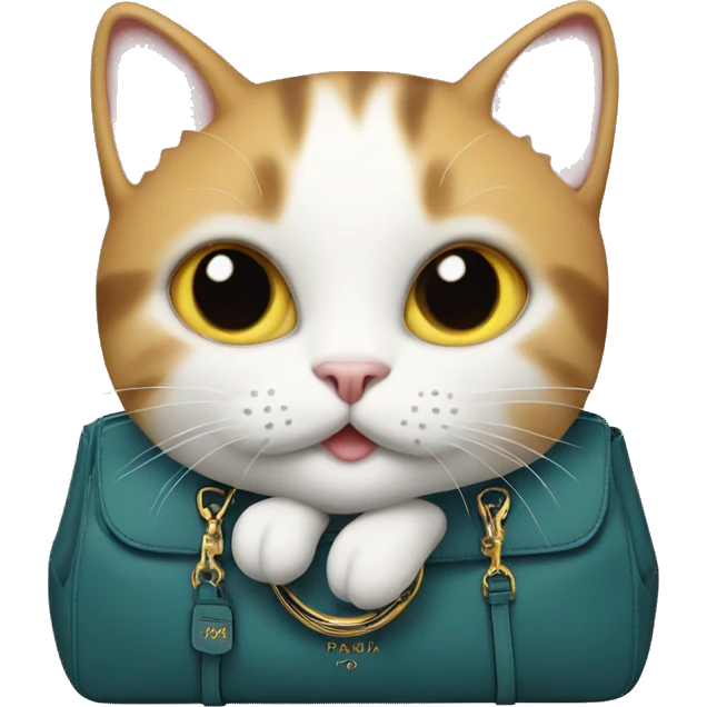cat with a prada bag emoji