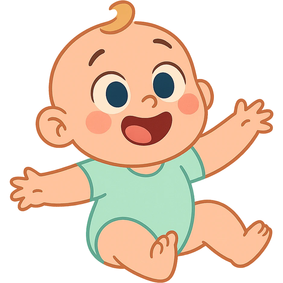 soft pastel cartoon baby in calArts 2010s style emoji