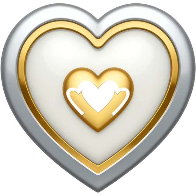 white heart with a dollars border emoji