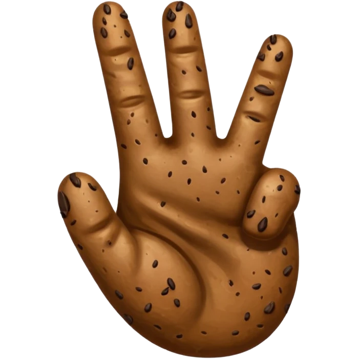 Middle finger with poop on it  emoji
