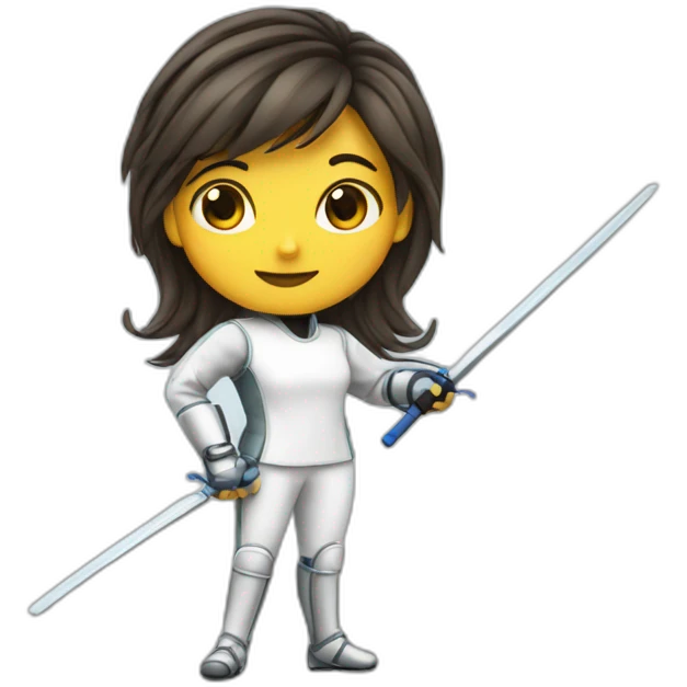 Girl fencer emoji