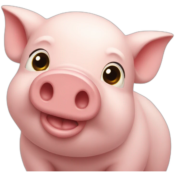 Cochon sur chat emoji
