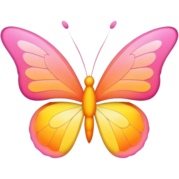 Butterfly shaped sunrise, white outlines emoji