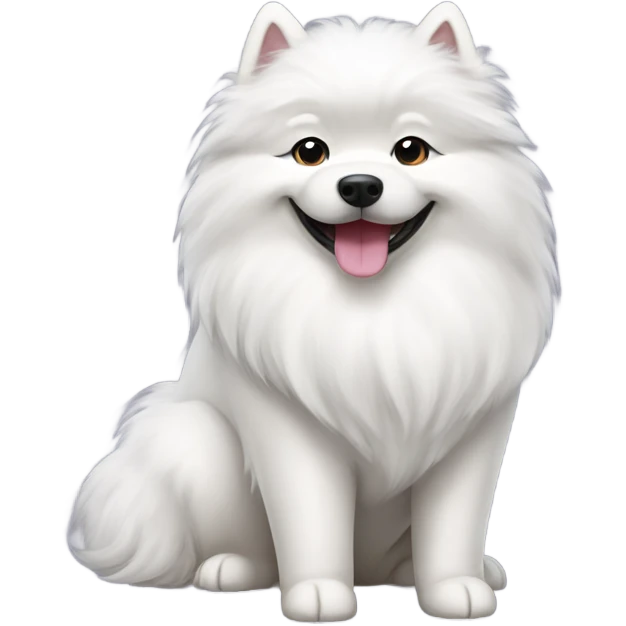 Samoyed wearing a ballgown emoji