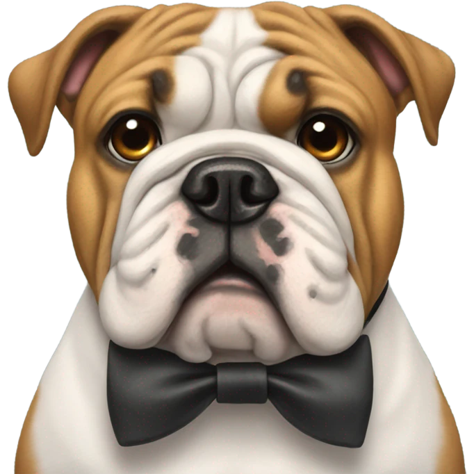 Bulldog with bow tie  emoji
