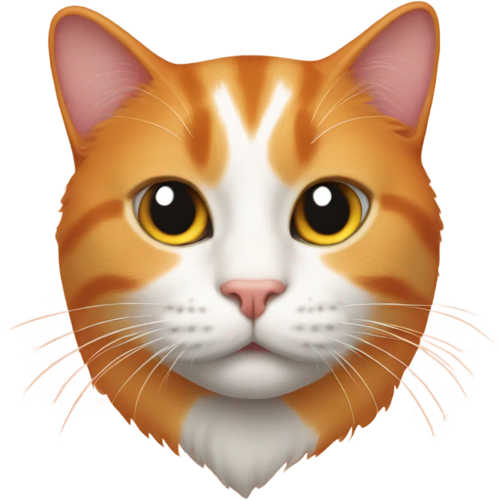 Orange cat with heart emoji