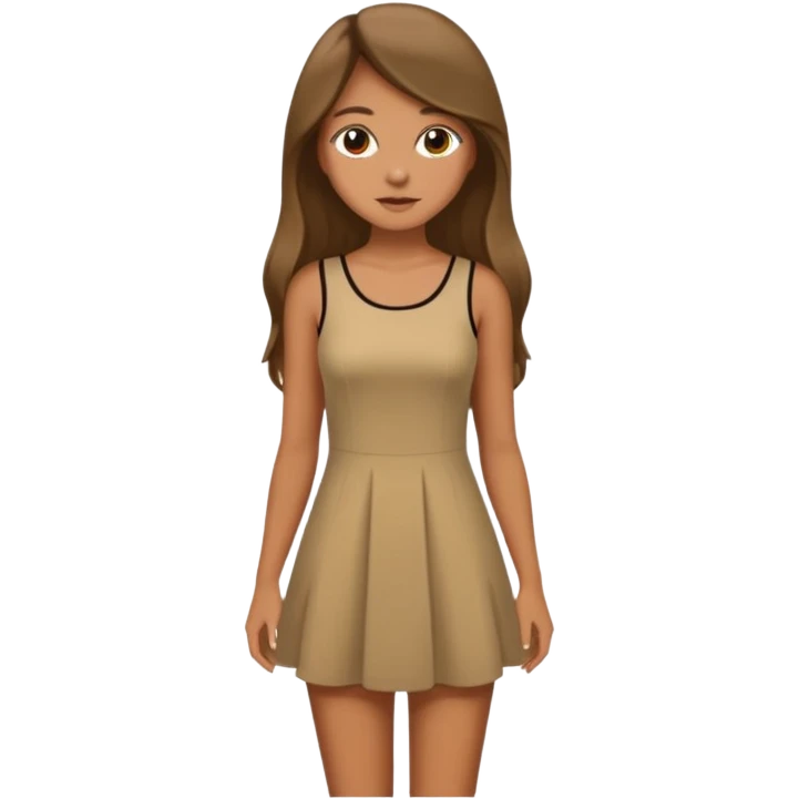 A girl is very more short dress and she is realistic to emoji