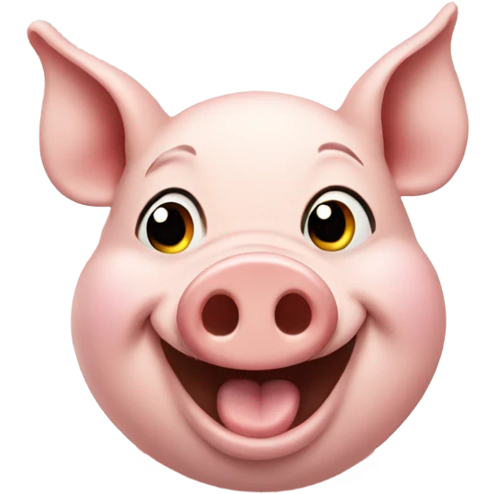 Pig chuckling emoji