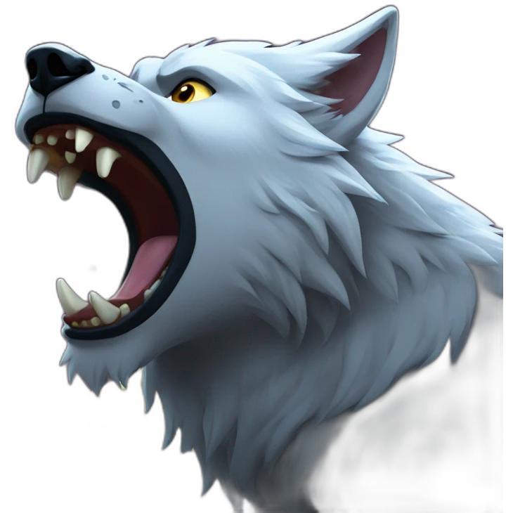 Alpha Werewolf howling to the moon emoji