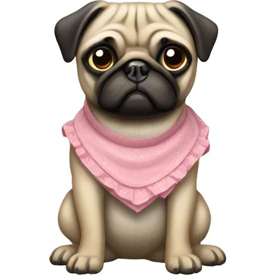 Pug with skirt emoji