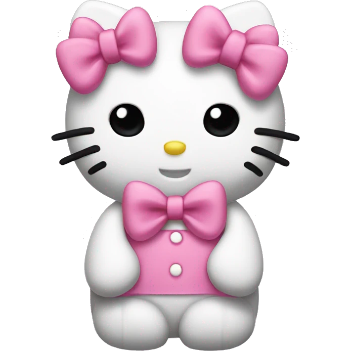 hello kitty with pink bow  emoji