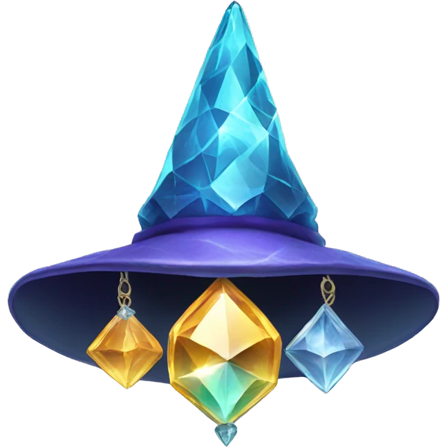 crystal wizard hat emoji