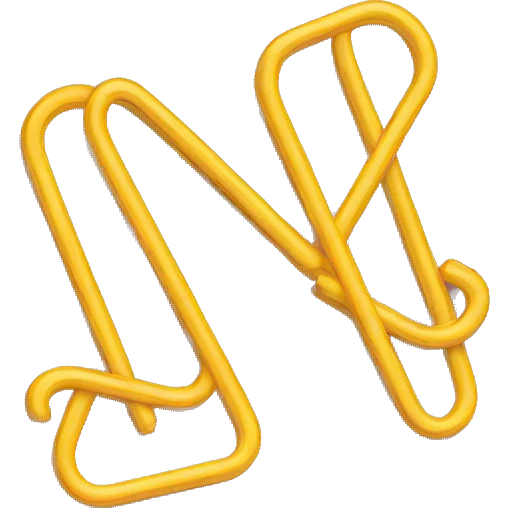 e shaped paper clips emoji