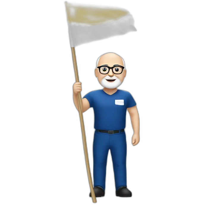 Frans Timmermans holding a white flag emoji