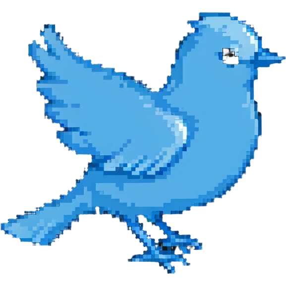 Twitter blue bird logo emoji