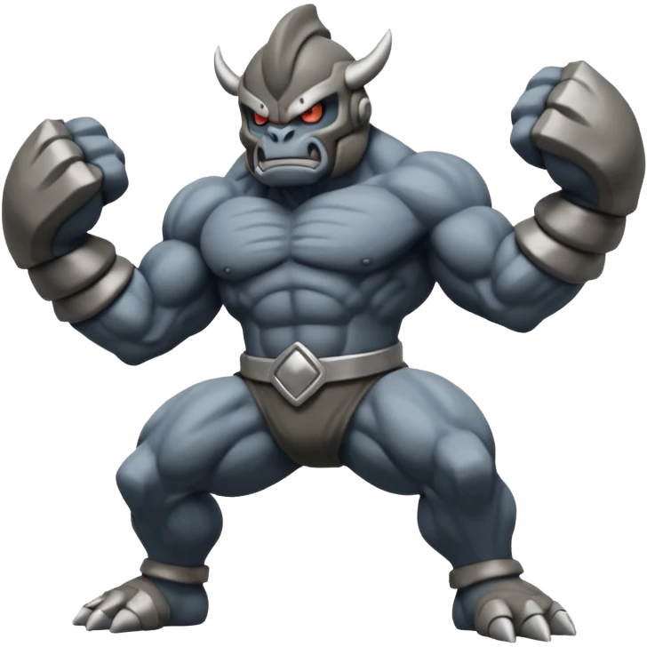 Coalossal-Machamp-Pokémon-fusion, full body emoji