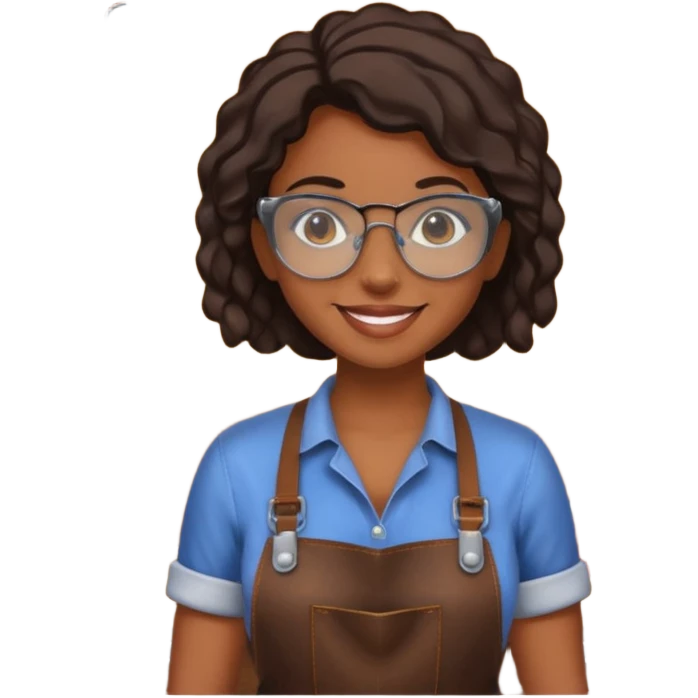 Leather Craft Worker black woman  emoji