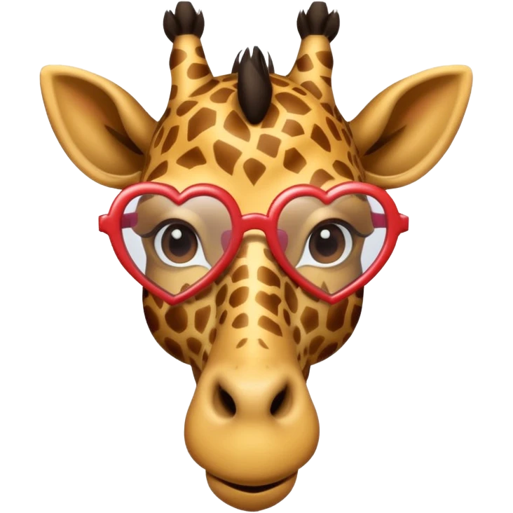 Giraffe with heart Glasses emoji