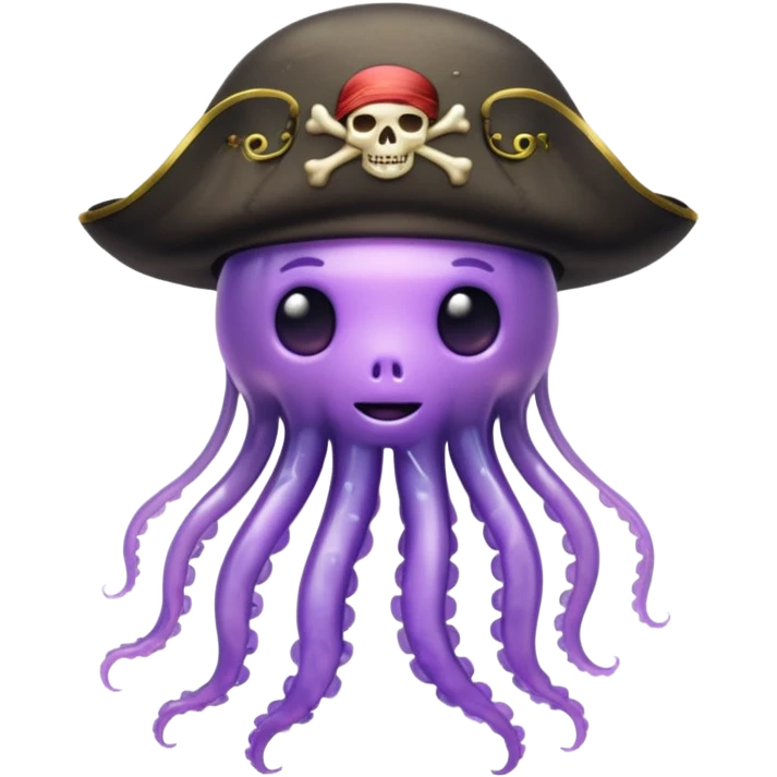 a beautiful jellyfish designed in a piratecore style emoji