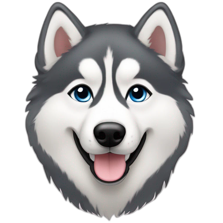 Cute little Siberian Husky emoji