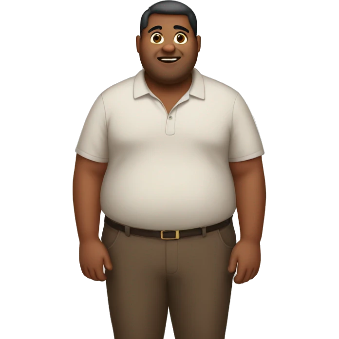 fat brown guy  emoji