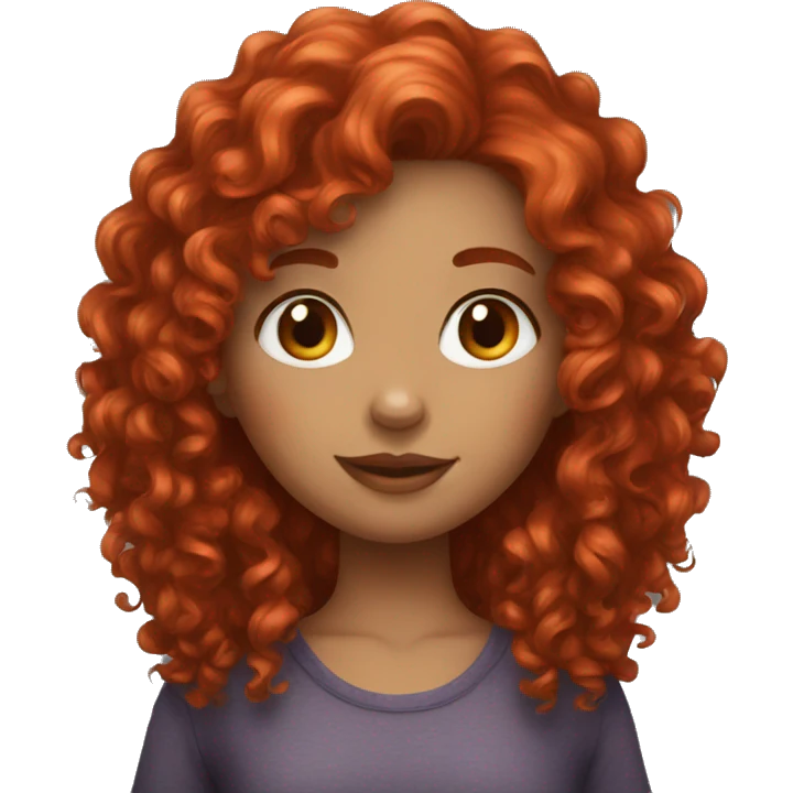 red curly hair girl emoji