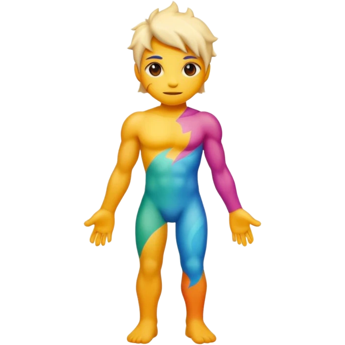 Abstract elemental colorful La Creatura full body emoji