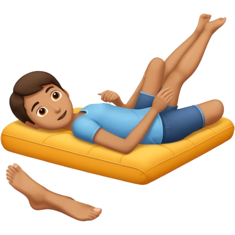 Laying down with feet up emoji