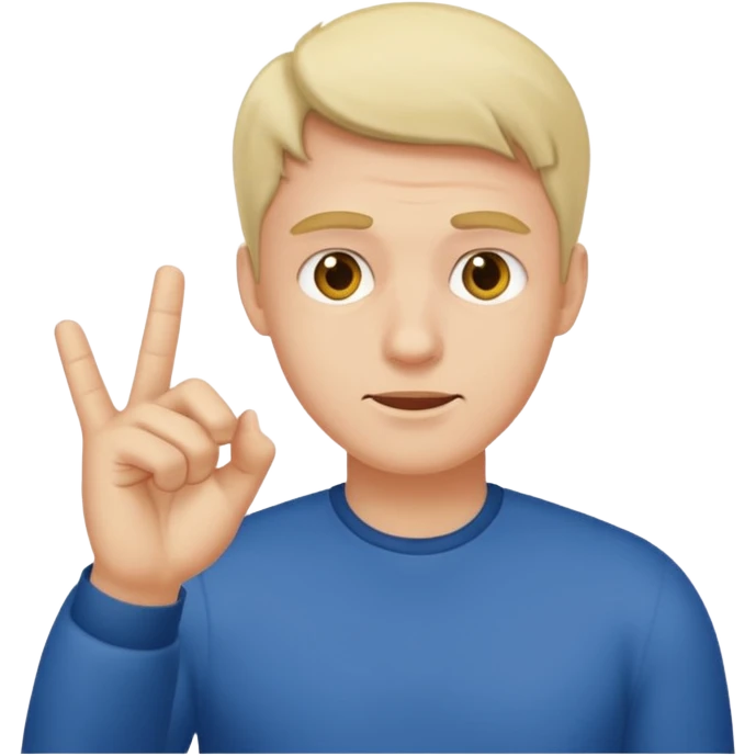 Guy slowly flipping off emoji