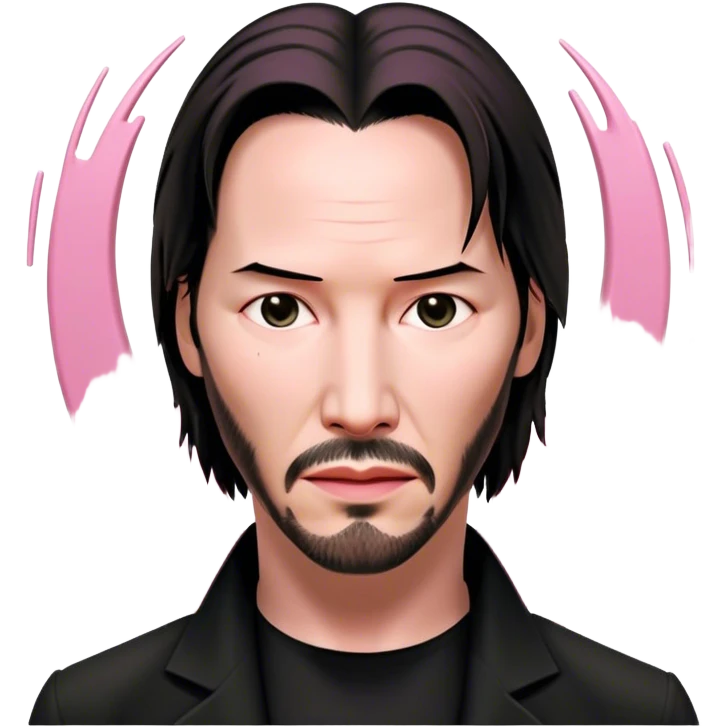 Keanu Reeves Neo Matrix pink emoji