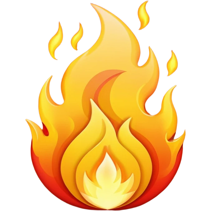 mirco steps of fire emoji