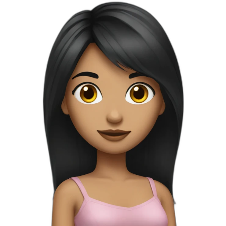 irina girl black hair emoji