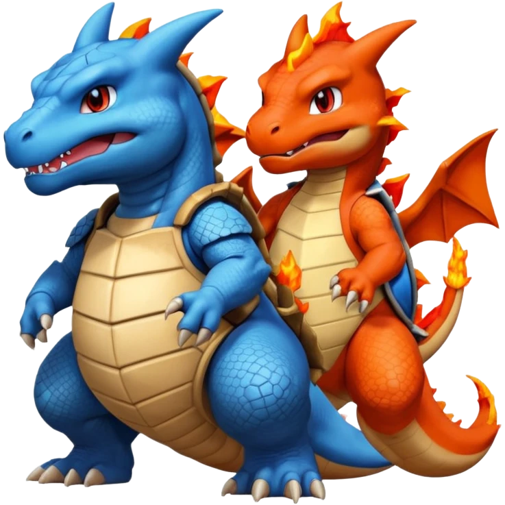 Pokemon red and green legendary emoji