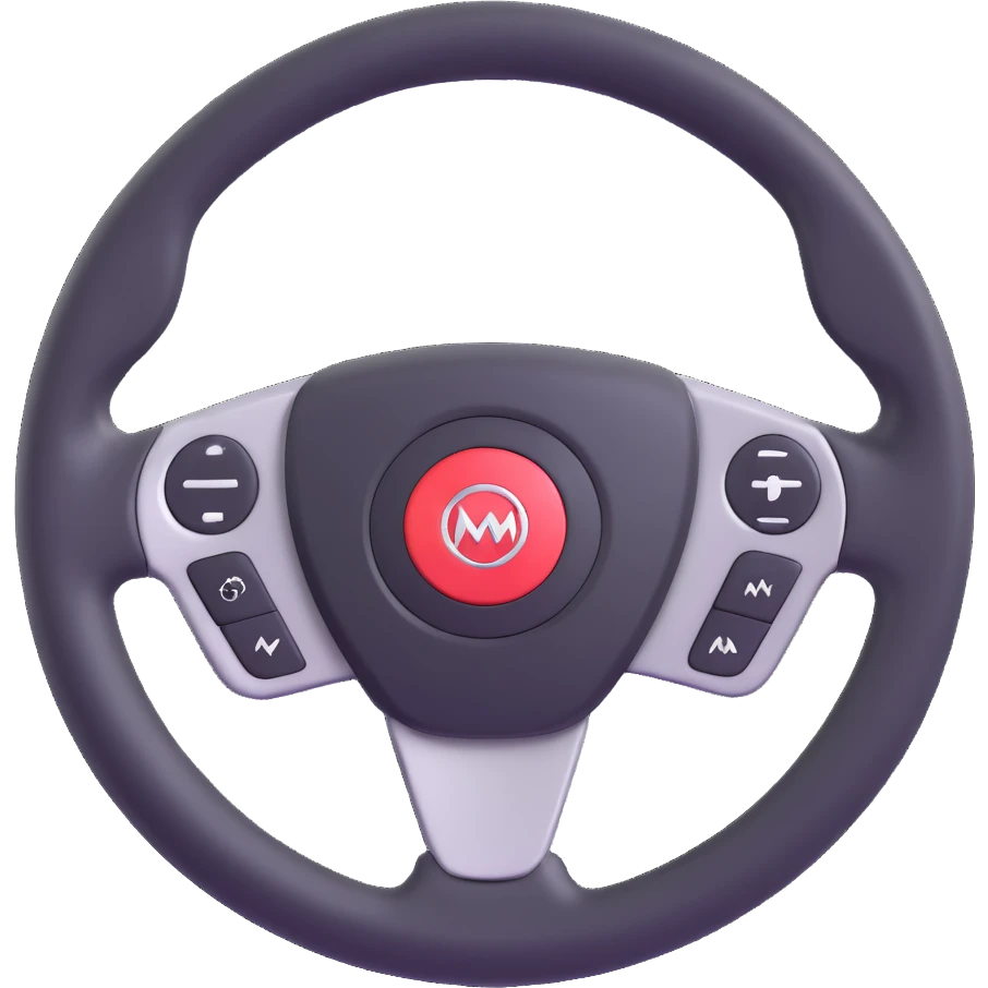 cars control wheel emoji
