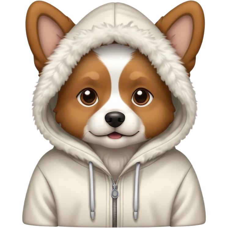 dog wearing a hoodie emoji