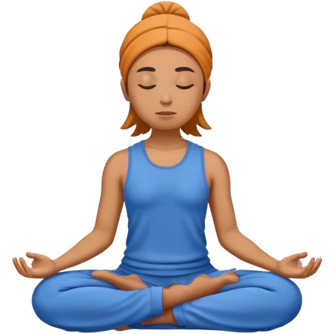 meditation blue emoji