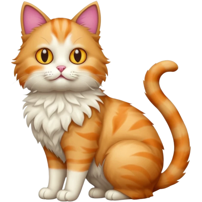cat, full body, different color emoji