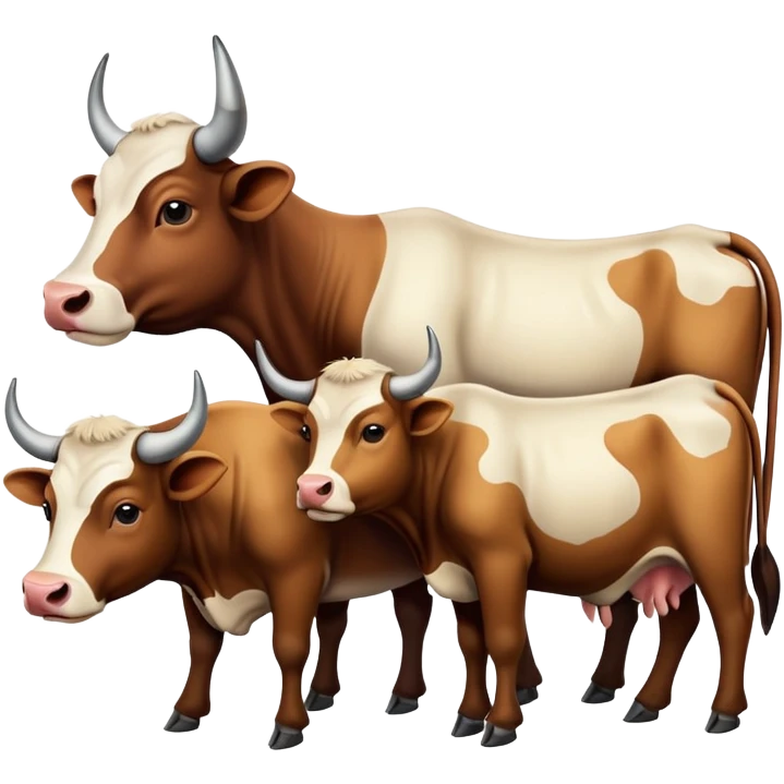 many oxen in a group emoji
