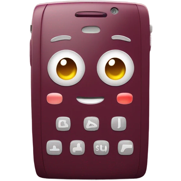 burgundy phone emoji