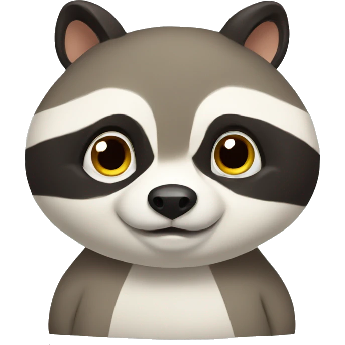 Very fat and cute raccoon  emoji