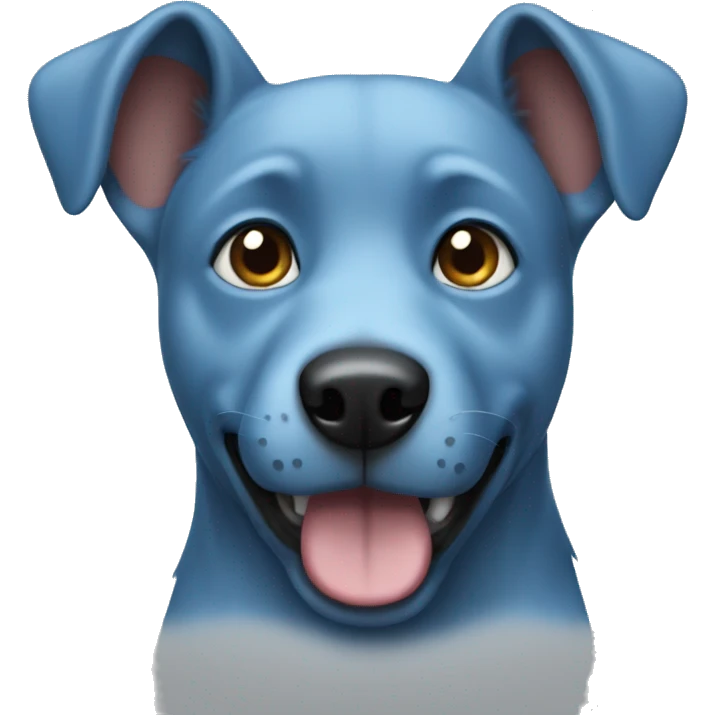A blue dog  emoji
