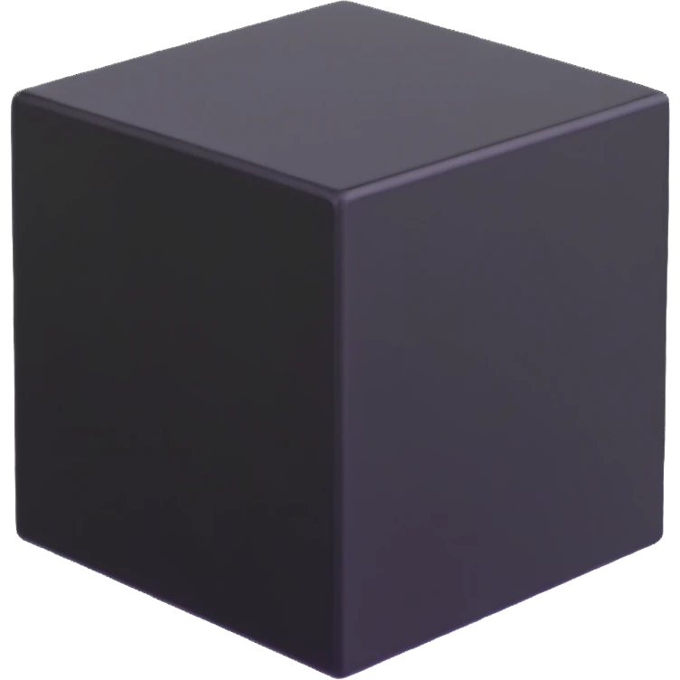 abstract minimalist 3D cube logo emoji