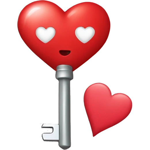 Heart shape Key emoji