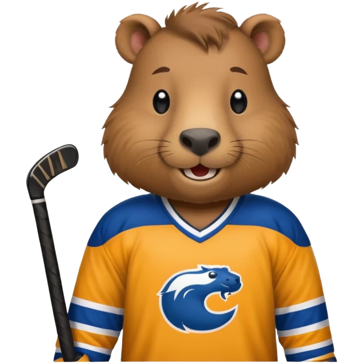capybara ice hockey player emoji